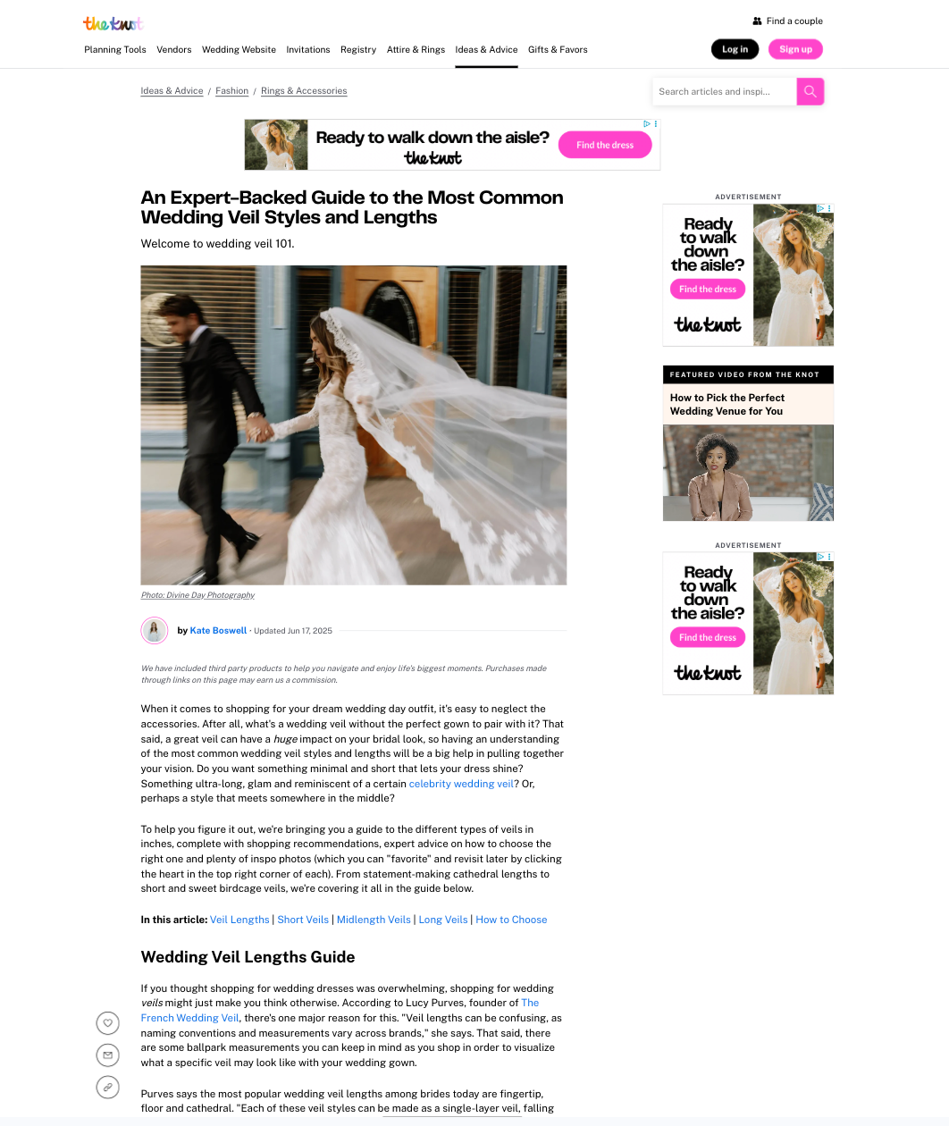 The interview of The French Wedding Veil on The Knot
