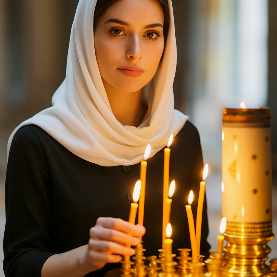 Traditional Christian Veil in Silk